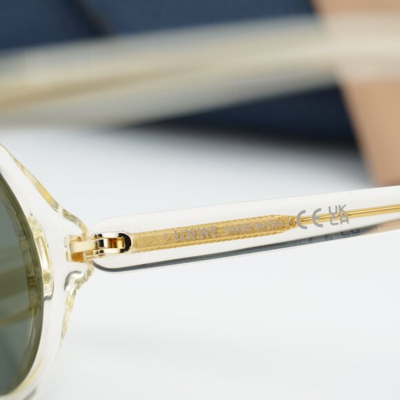 Loewe LW40162U 57N Round Sunglasses – Transparent Pale Yellow\\Green main image 7